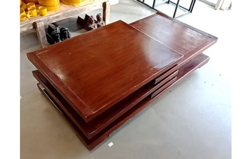 TABLE BASSE EXOTIQUE PLATEAU TOURNANT