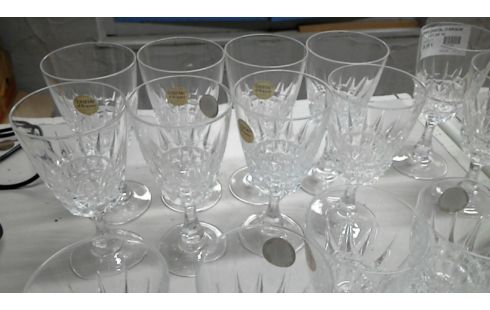 VERRES CRISTAL D'ARQUE LOT DE 20