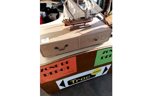 MEUBLE D'APPOINT 2 TIROIRS BOIS