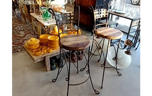 TABOURET DE BAR FER FORGE