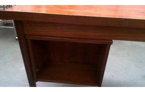 BUREAU VINTAGE 2 TIROIRS TECK