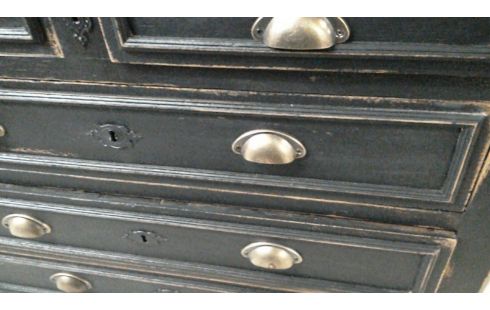 KOMMODE PATINIERTER SCHWARZ