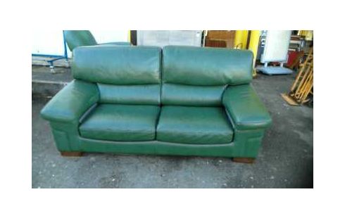 CANAPE CUIR VERT ROCHE ET BOBOIS