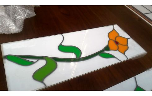 BUNTES FENSTER PLEXIGLAS BLUME