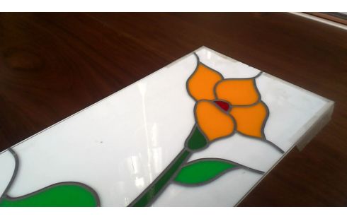 BUNTES FENSTER PLEXIGLAS BLUME