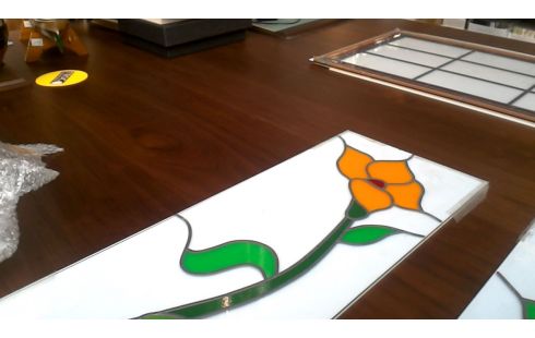 BUNTES FENSTER PLEXIGLAS BLUME