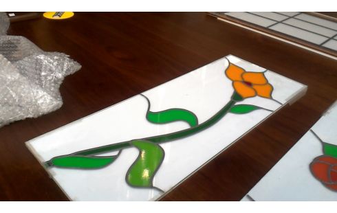 BUNTES FENSTER PLEXIGLAS BLUME