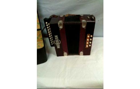 AKKORDEON <MERIDIAN> ROT MIT KOFFER ALT