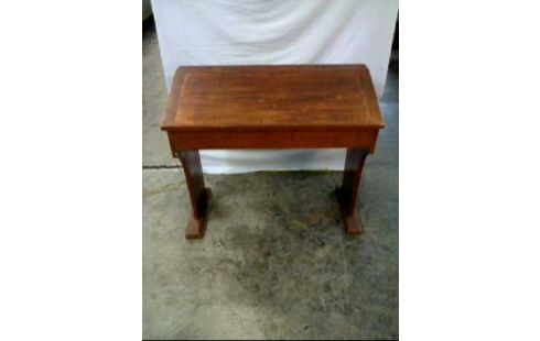 SCHULBANK HOLZ ALT DUNKEL AUFKLAPPBAR