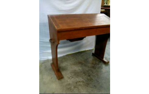 SCHULBANK HOLZ ALT DUNKEL AUFKLAPPBAR