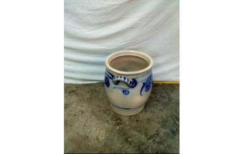 SAUERKRAUTTOPF STEINGUT BLAU/GRAU