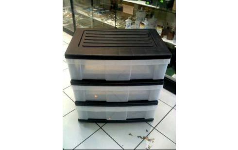 KOMMODE 3 SCHUBLADEN PLASTIK SCHWARZ A.R.