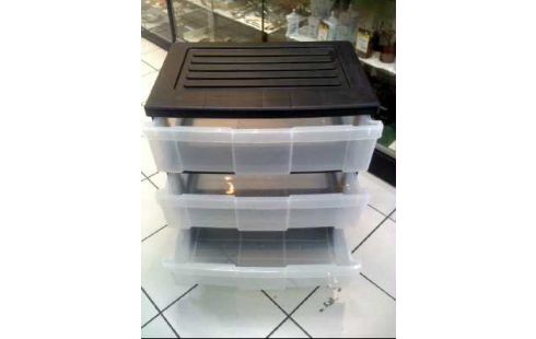 KOMMODE 3 SCHUBLADEN PLASTIK SCHWARZ A.R.