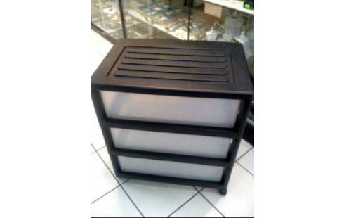 KOMMODE 3 SCHUBLADEN PLASTIK SCHWARZ A.R.