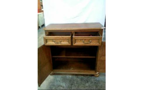 KOMMODE HOLZ EICHE RUST. 2-TÜREN 2-SCHUB.