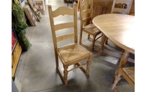 6 CHAISES CHENE CLAIR