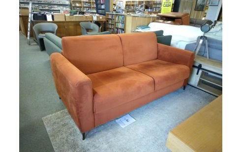 CANAPE CONVERTIBLE RAPIDO VELOURS ROUILLE