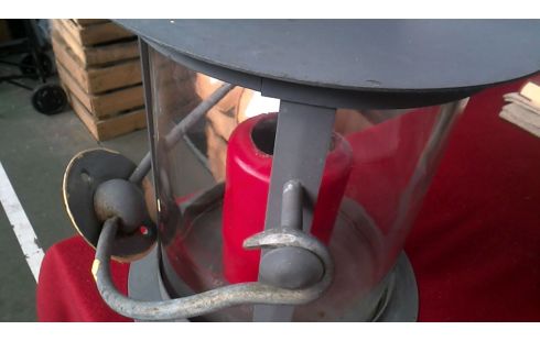 LANTERNE ROND GRIS METAL