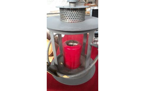 LANTERNE ROND GRIS METAL