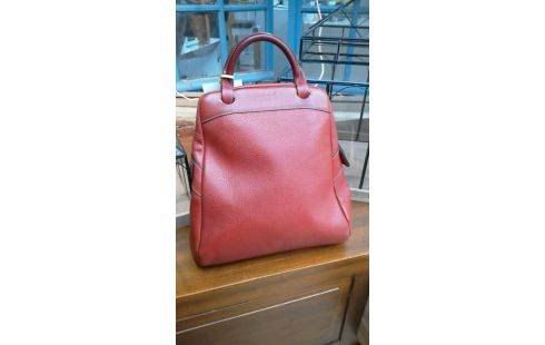 SAC A MAIN À DOS CUIR TERRA COTTA DEUX PAR DELVAUX