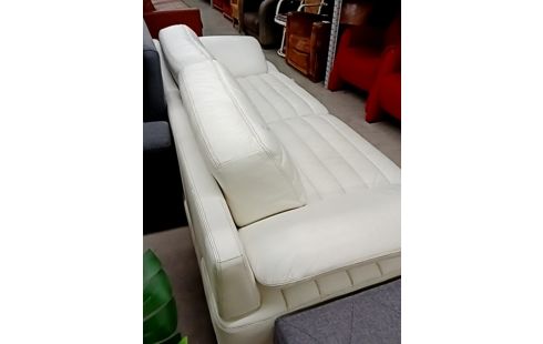 CANAPE CUIR BLANC