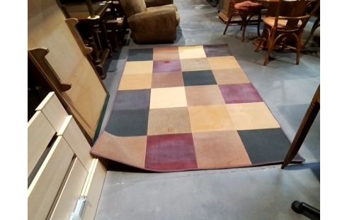 TAPIS CARRE MULTICOLORES