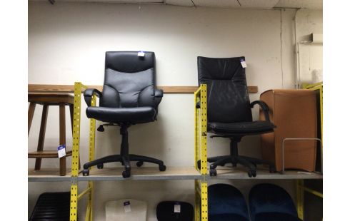 CHAISE DE BUREAU CUIR NOIR