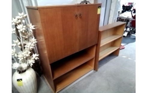 MEUBLE ÉTAGÈRE 2 PORTES VINTAGE