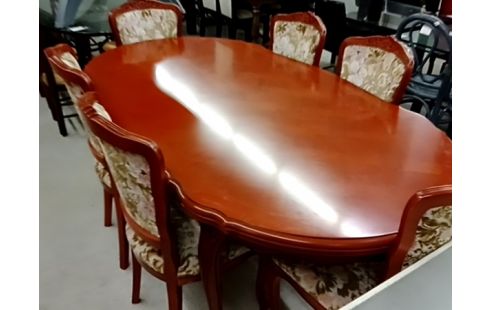 TABLE OVALE MERISIER