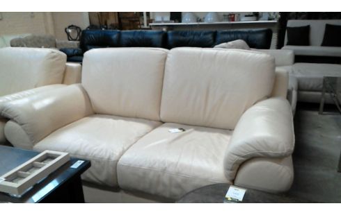 CANAPE CUIR SABLE 2P