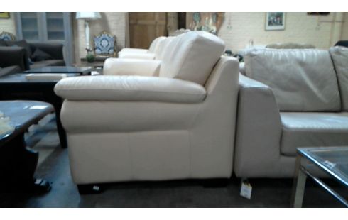 CANAPE CUIR SABLE 2P