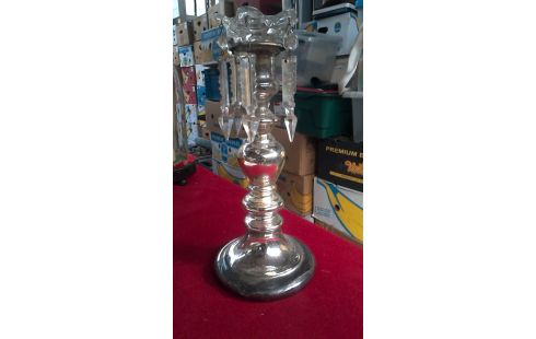 CANDELERO PLATEADO HIELO