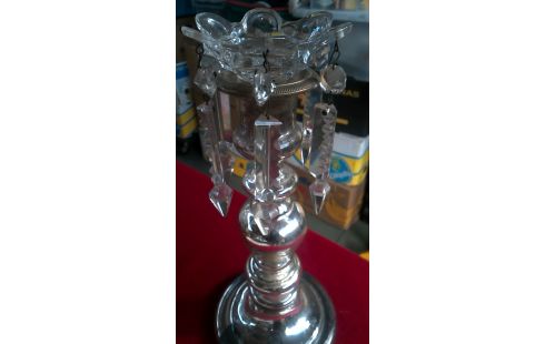 CANDELERO PLATEADO HIELO