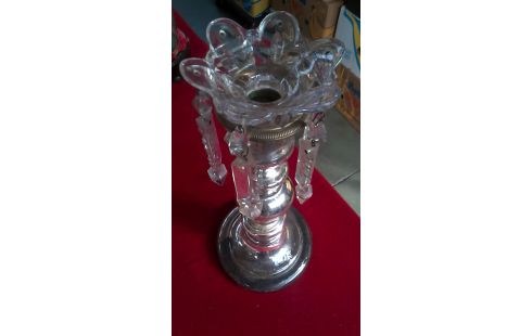 CANDELERO PLATEADO HIELO