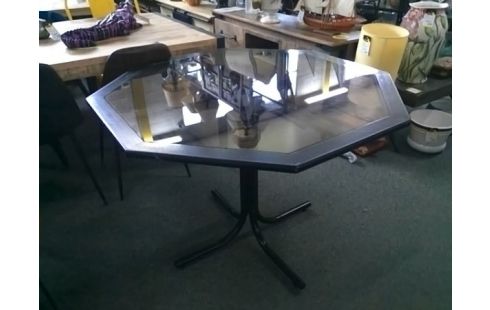 TABLE OCTOGONALE MODERNE VERRE MODERNE VERRE