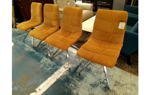 CHAISE XOOON TISSU ET CUIR ORANGE