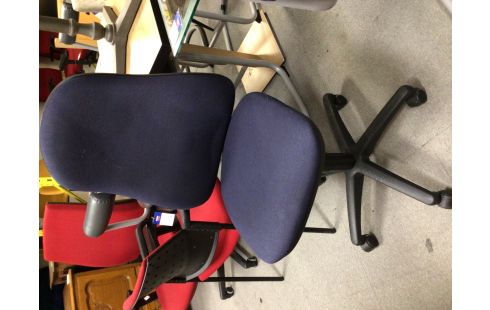 CHAISE DE BUREAU TISSU BLEU