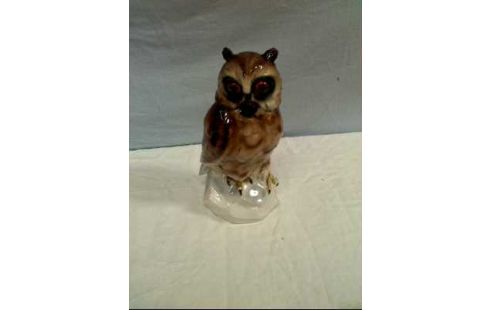 PORZELLANFIGUR <EULE> <GRÄFENTHAL> GLASAUGEN