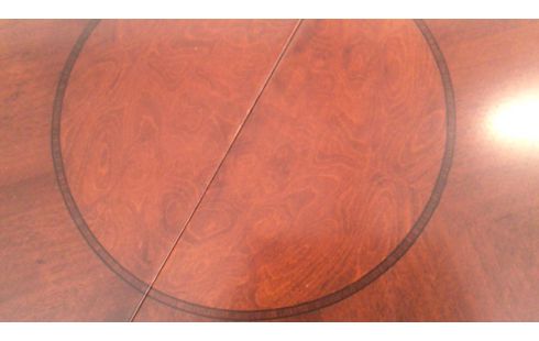 MESA DE COMEDOR REDONDO, , MARQUETERÍA ALARGO