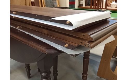 TABLE RONDE LOUIS PHILIPPE   6 ALLONGES