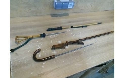 CANNE SYSTEME EPEE FAIT MAIN