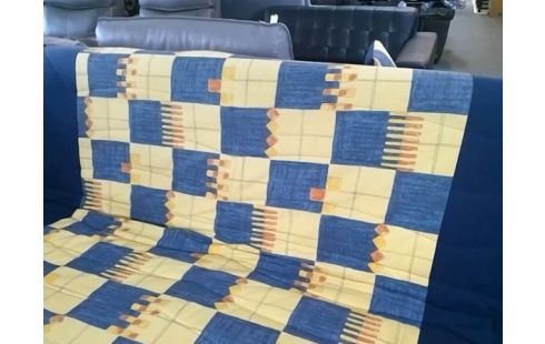 CLIC CLAC MOTIF BLEU ET JAUNE