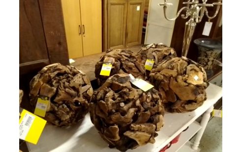 DECORATION BOULE BOIS FLOTTE