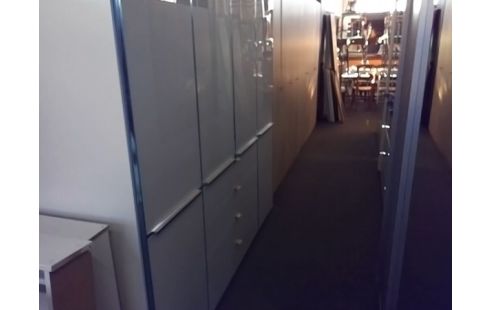 ARMOIRE 4 PORTES 4 TIROIRES ESTRA VERRE