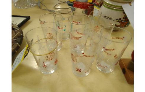 VERRES DE COLLECTION EXPO 58