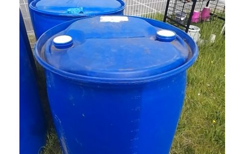 FUT PLASTIQUE BLEU 210L