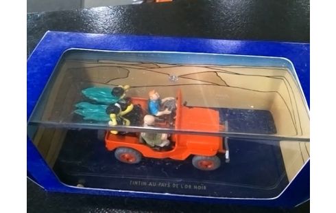 MINIATURE TINTIN LA JEEP ROUGE DE LA COUVERTURE DE AU PAYS DE L OR NOIR