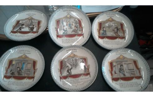 GUIGNOL SERIE 6  ASSIETTES