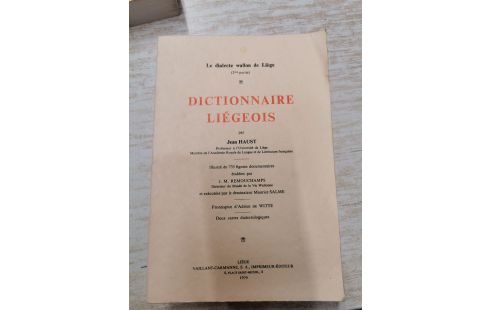 DICTIONNAIRE LIEGEOIS JEAN HAUST