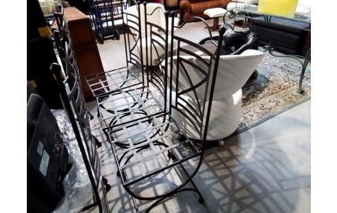 LOT DE 6 CHAISES FER FORGÉ